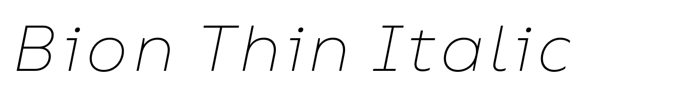 Bion Thin Italic